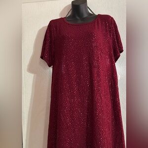 LuLaRoe Burgundy Sequin Mini Dress